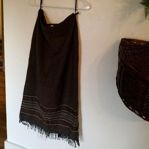 Vintage Wool Midi Skirt